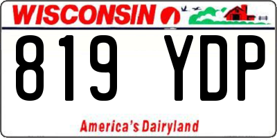 WI license plate 819YDP