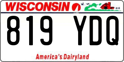 WI license plate 819YDQ