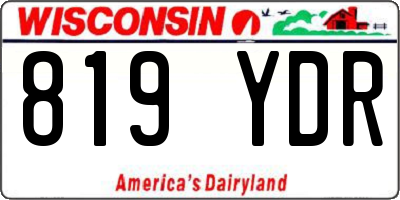 WI license plate 819YDR