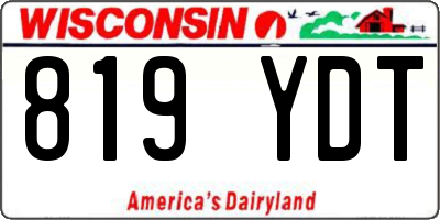 WI license plate 819YDT