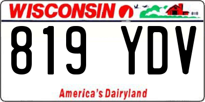 WI license plate 819YDV