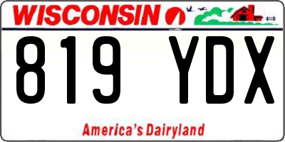 WI license plate 819YDX