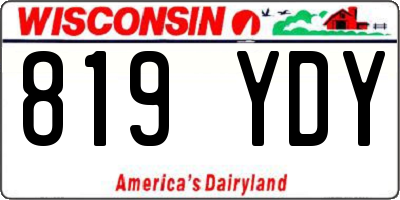 WI license plate 819YDY