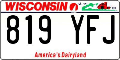 WI license plate 819YFJ
