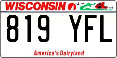 WI license plate 819YFL