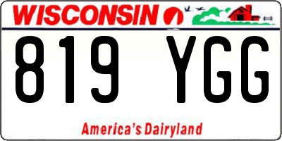WI license plate 819YGG