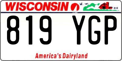 WI license plate 819YGP