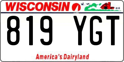 WI license plate 819YGT
