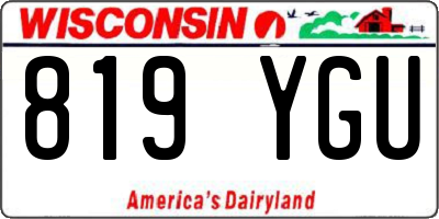 WI license plate 819YGU