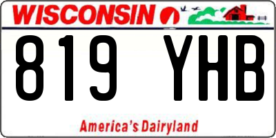 WI license plate 819YHB