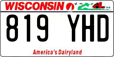 WI license plate 819YHD