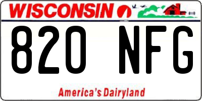 WI license plate 820NFG
