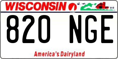 WI license plate 820NGE
