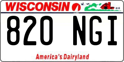 WI license plate 820NGI