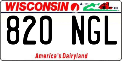 WI license plate 820NGL