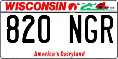 WI license plate 820NGR