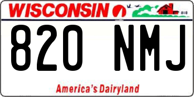 WI license plate 820NMJ