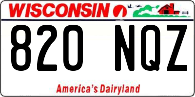 WI license plate 820NQZ