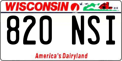WI license plate 820NSI