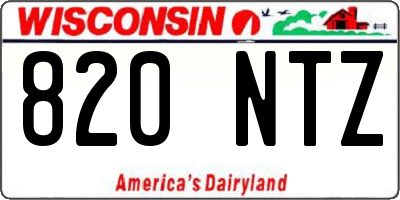 WI license plate 820NTZ