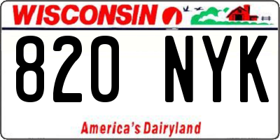 WI license plate 820NYK