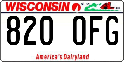 WI license plate 820OFG