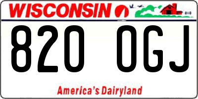 WI license plate 820OGJ