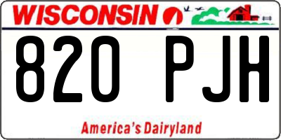 WI license plate 820PJH