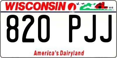 WI license plate 820PJJ