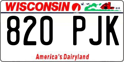 WI license plate 820PJK