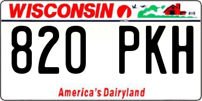 WI license plate 820PKH