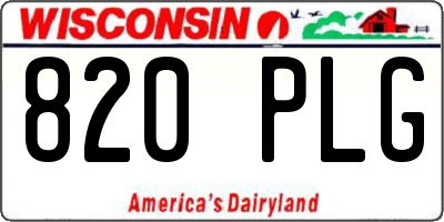 WI license plate 820PLG