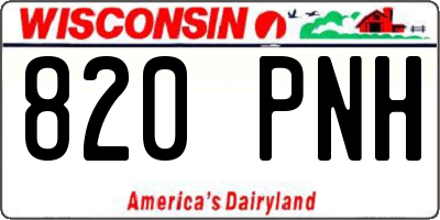 WI license plate 820PNH