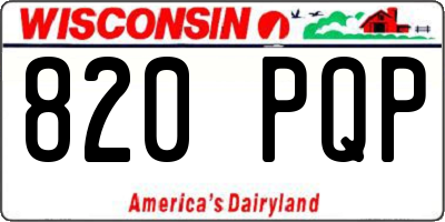 WI license plate 820PQP
