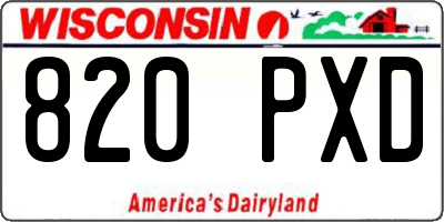 WI license plate 820PXD
