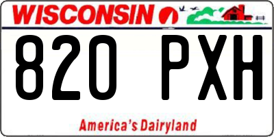WI license plate 820PXH