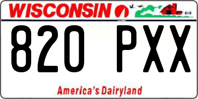 WI license plate 820PXX