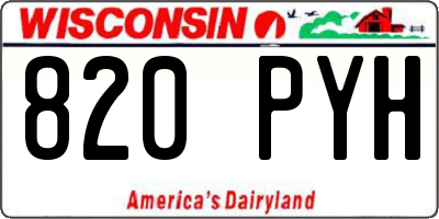 WI license plate 820PYH