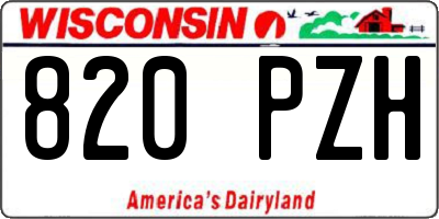 WI license plate 820PZH