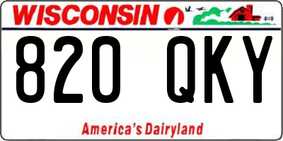 WI license plate 820QKY