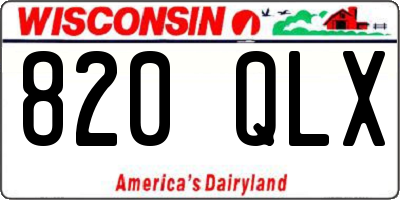 WI license plate 820QLX