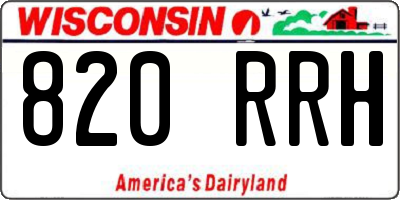 WI license plate 820RRH