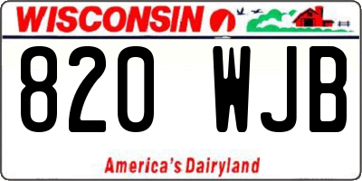 WI license plate 820WJB