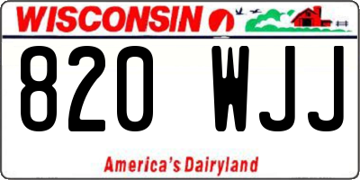 WI license plate 820WJJ