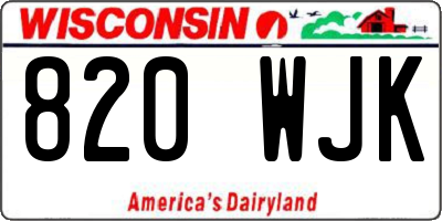 WI license plate 820WJK