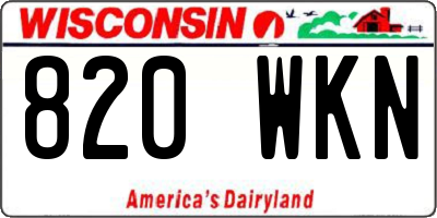WI license plate 820WKN