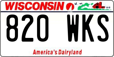 WI license plate 820WKS
