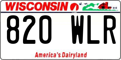 WI license plate 820WLR