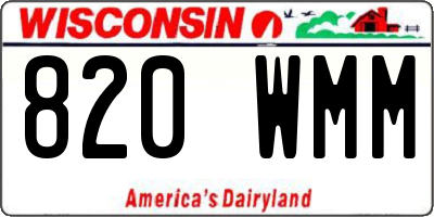 WI license plate 820WMM