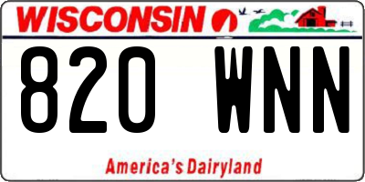 WI license plate 820WNN